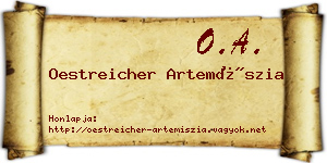 Oestreicher Artemíszia névjegykártya